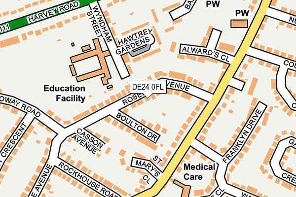 DE24 0FL map - OS OpenMap – Local (Ordnance Survey)