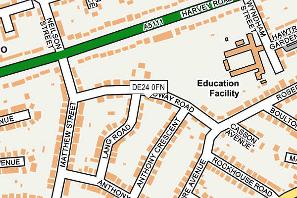 DE24 0FN map - OS OpenMap – Local (Ordnance Survey)
