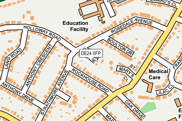 DE24 0FP map - OS OpenMap – Local (Ordnance Survey)