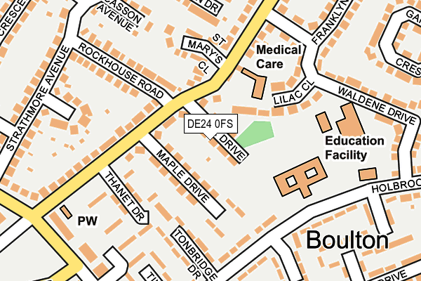 DE24 0FS map - OS OpenMap – Local (Ordnance Survey)