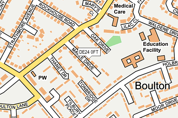 DE24 0FT map - OS OpenMap – Local (Ordnance Survey)