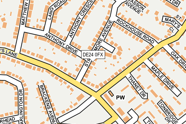 DE24 0FX map - OS OpenMap – Local (Ordnance Survey)