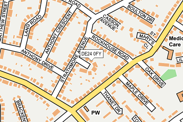 DE24 0FY map - OS OpenMap – Local (Ordnance Survey)