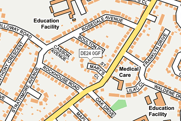 DE24 0GF map - OS OpenMap – Local (Ordnance Survey)