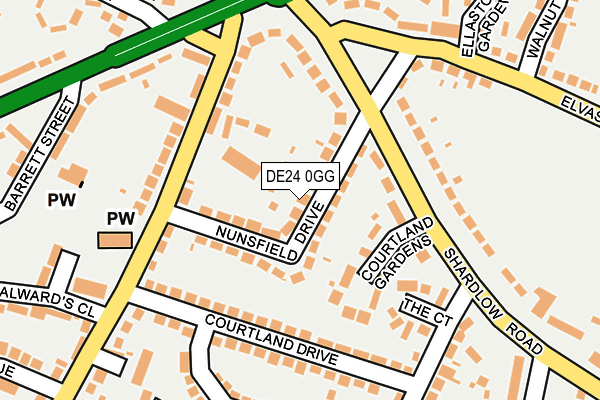 DE24 0GG map - OS OpenMap – Local (Ordnance Survey)