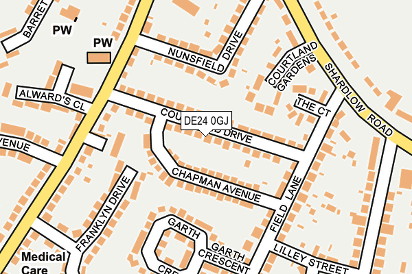 DE24 0GJ map - OS OpenMap – Local (Ordnance Survey)