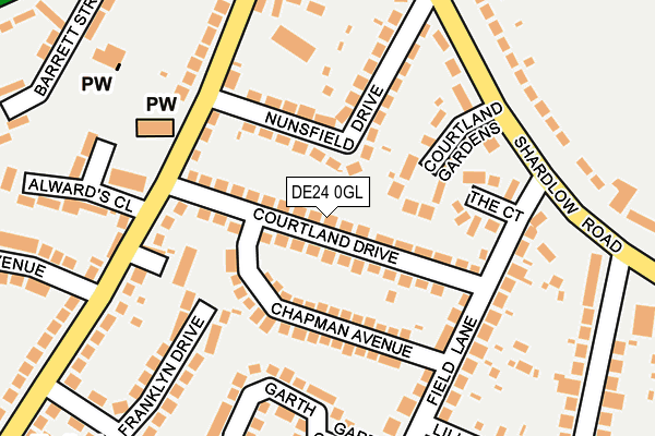 DE24 0GL map - OS OpenMap – Local (Ordnance Survey)