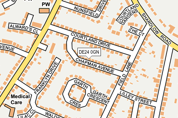 DE24 0GN map - OS OpenMap – Local (Ordnance Survey)