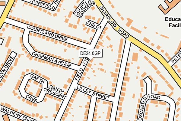 DE24 0GP map - OS OpenMap – Local (Ordnance Survey)