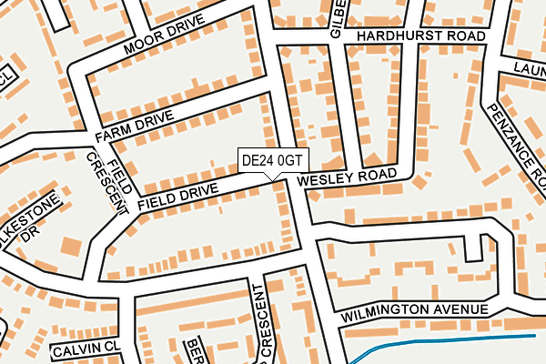 DE24 0GT map - OS OpenMap – Local (Ordnance Survey)