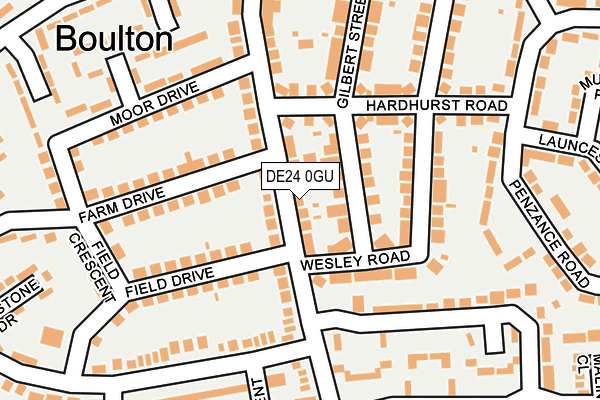 DE24 0GU map - OS OpenMap – Local (Ordnance Survey)