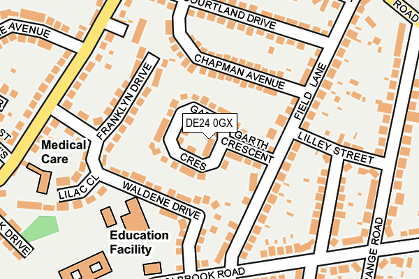 DE24 0GX map - OS OpenMap – Local (Ordnance Survey)