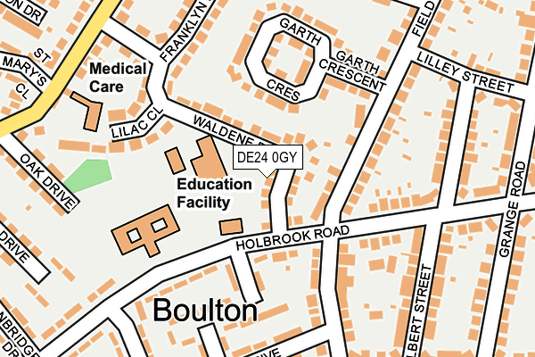 DE24 0GY map - OS OpenMap – Local (Ordnance Survey)