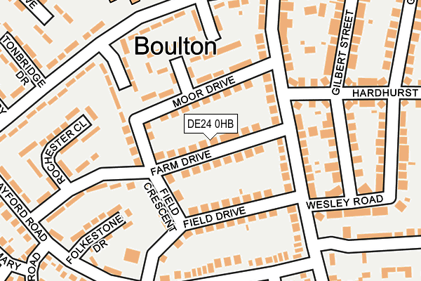 DE24 0HB map - OS OpenMap – Local (Ordnance Survey)