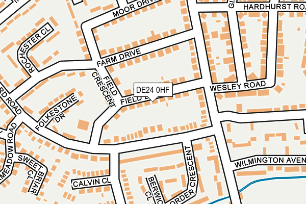 DE24 0HF map - OS OpenMap – Local (Ordnance Survey)