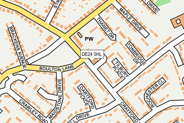 DE24 0HL map - OS OpenMap – Local (Ordnance Survey)