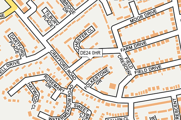 DE24 0HR map - OS OpenMap – Local (Ordnance Survey)