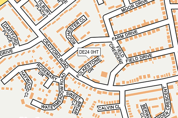 DE24 0HT map - OS OpenMap – Local (Ordnance Survey)