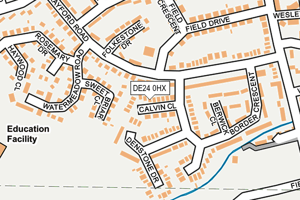 DE24 0HX map - OS OpenMap – Local (Ordnance Survey)