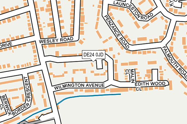 DE24 0JD map - OS OpenMap – Local (Ordnance Survey)