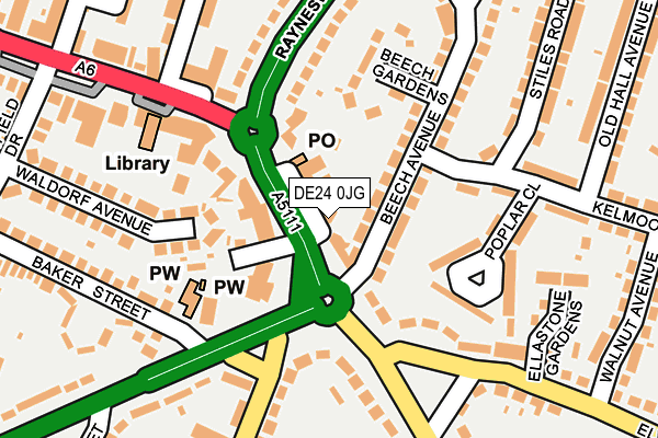 DE24 0JG map - OS OpenMap – Local (Ordnance Survey)