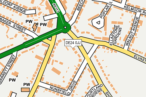 DE24 0JJ map - OS OpenMap – Local (Ordnance Survey)