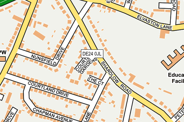 DE24 0JL map - OS OpenMap – Local (Ordnance Survey)