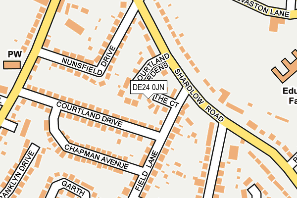 DE24 0JN map - OS OpenMap – Local (Ordnance Survey)