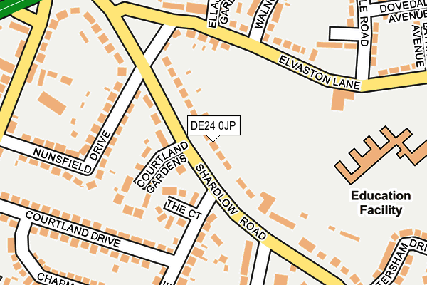 DE24 0JP map - OS OpenMap – Local (Ordnance Survey)