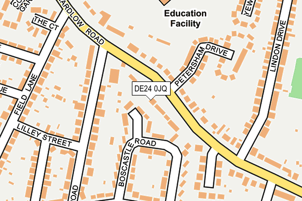 DE24 0JQ map - OS OpenMap – Local (Ordnance Survey)