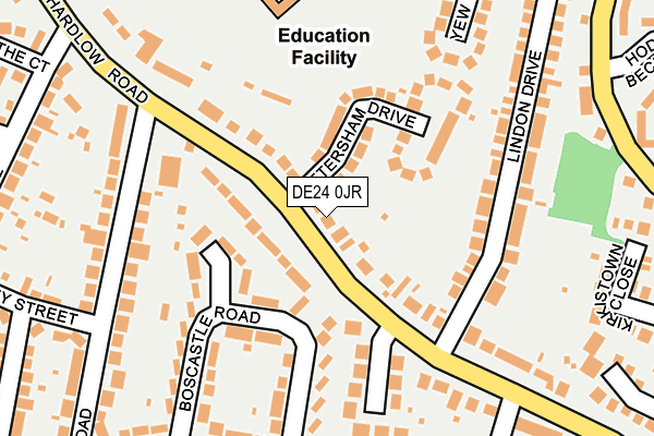 DE24 0JR map - OS OpenMap – Local (Ordnance Survey)