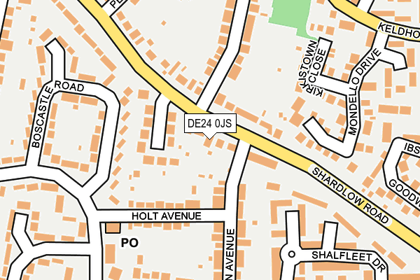 DE24 0JS map - OS OpenMap – Local (Ordnance Survey)