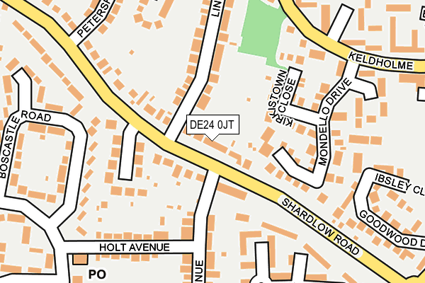 DE24 0JT map - OS OpenMap – Local (Ordnance Survey)
