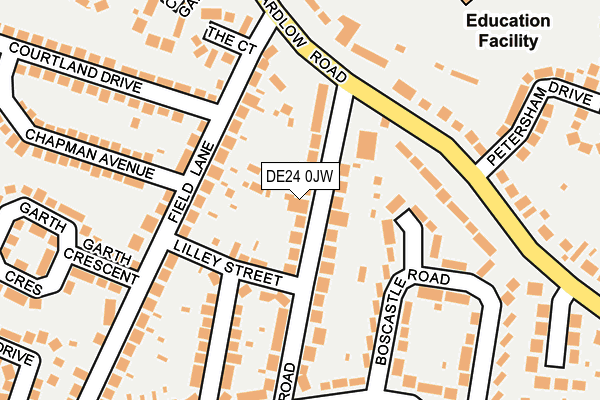 DE24 0JW map - OS OpenMap – Local (Ordnance Survey)