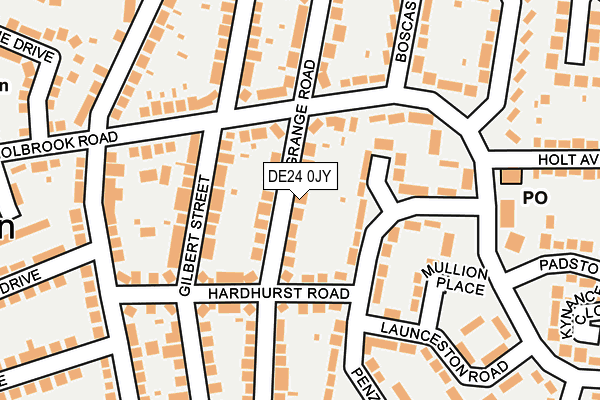 DE24 0JY map - OS OpenMap – Local (Ordnance Survey)