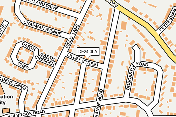 DE24 0LA map - OS OpenMap – Local (Ordnance Survey)