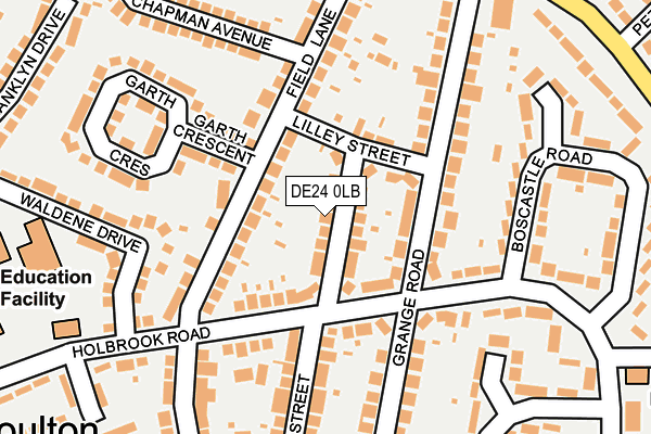 DE24 0LB map - OS OpenMap – Local (Ordnance Survey)