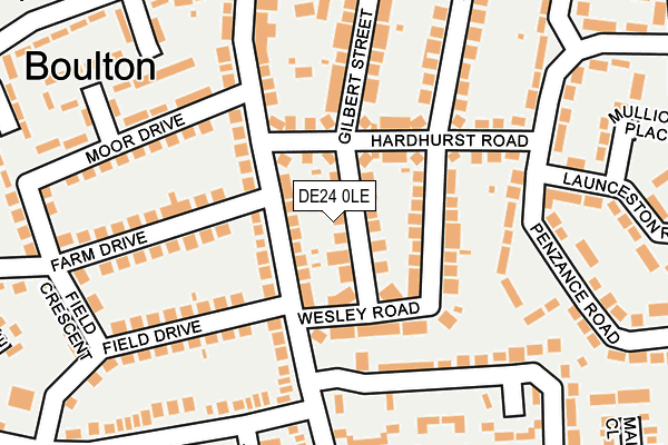 DE24 0LE map - OS OpenMap – Local (Ordnance Survey)