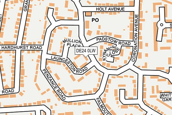 DE24 0LW map - OS OpenMap – Local (Ordnance Survey)