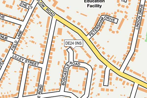 DE24 0NS map - OS OpenMap – Local (Ordnance Survey)