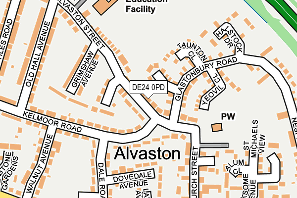 DE24 0PD map - OS OpenMap – Local (Ordnance Survey)