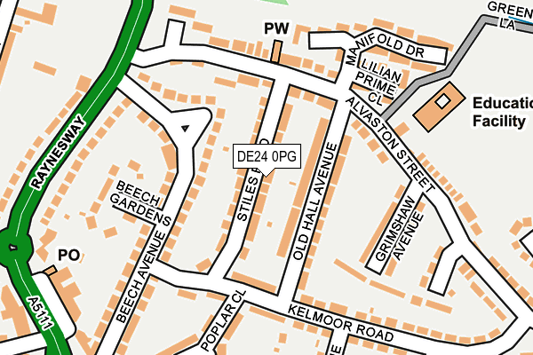 DE24 0PG map - OS OpenMap – Local (Ordnance Survey)