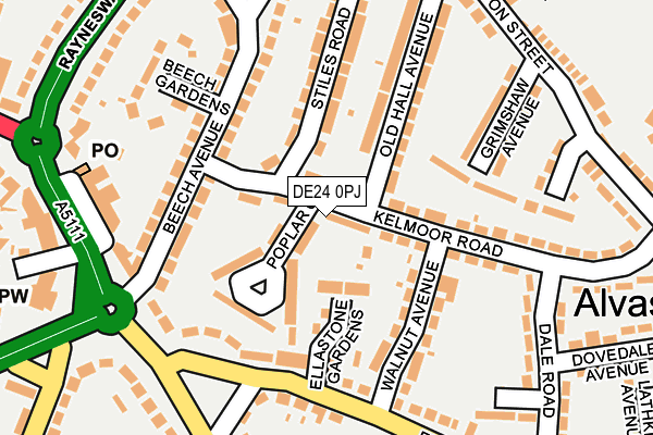 DE24 0PJ map - OS OpenMap – Local (Ordnance Survey)