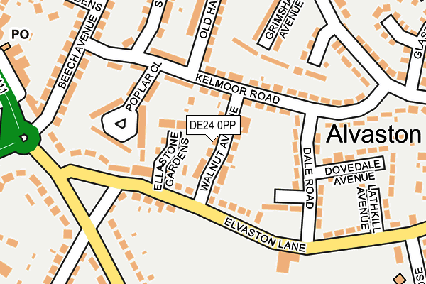 DE24 0PP map - OS OpenMap – Local (Ordnance Survey)