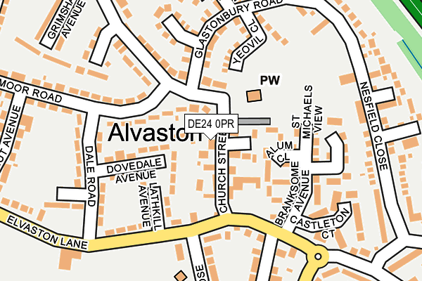 DE24 0PR map - OS OpenMap – Local (Ordnance Survey)