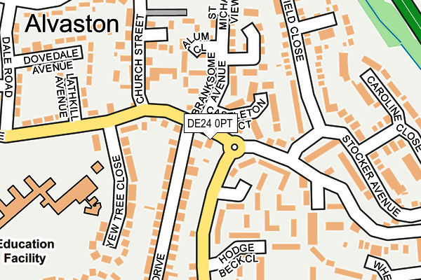 DE24 0PT map - OS OpenMap – Local (Ordnance Survey)