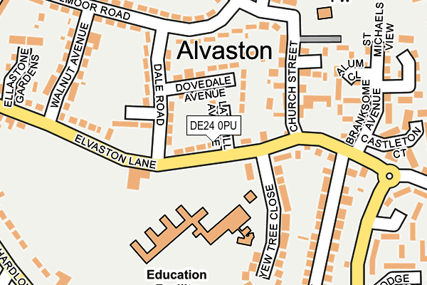 DE24 0PU map - OS OpenMap – Local (Ordnance Survey)