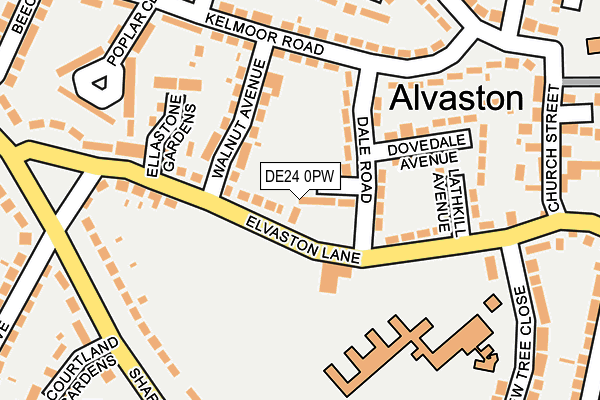 DE24 0PW map - OS OpenMap – Local (Ordnance Survey)