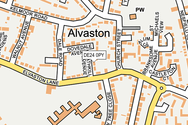 DE24 0PY map - OS OpenMap – Local (Ordnance Survey)