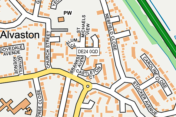 DE24 0QD map - OS OpenMap – Local (Ordnance Survey)